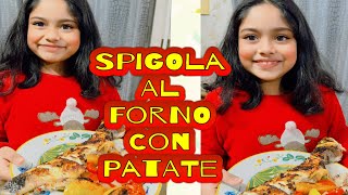 Spigola Al Forno Con Patate E Pomodorini  pesce spigola italyvlog 🇮🇹 [upl. by Innaig]