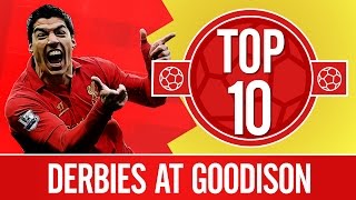 Top 10 Best Merseyside derbies at Goodison  Everton v Liverpool [upl. by Ettevy296]