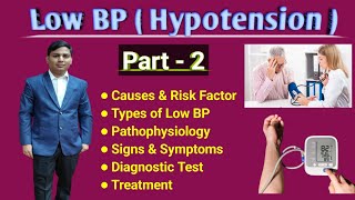 Low BP Hypotension  part 2 Causes amp Risk Factor  Pathophysiology  Symptoms and Treatment [upl. by Treble]