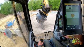 Trimble Earthworks  Engcon Tiltrotator Precision Grading [upl. by Skvorak855]