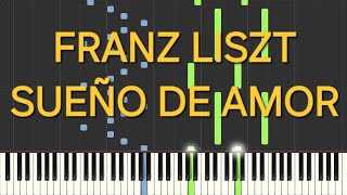 franz lisztsueño de amorrallentatoslowpiano facile easy tutorial [upl. by Tdnerb781]