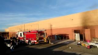 Old Target Location Dumpster Enclosure Fire Victorville CA [upl. by Dione]