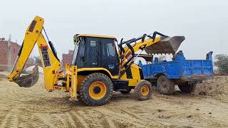 jcb 3dx expert Plus and 2 tractor New Holland 3630 sonalika 745 50 HP JCB se loading tractor ki jcb [upl. by Wayne607]