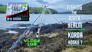 Estuary Fishing  River Yealm  Korda Kamakura Hooks  Sea Fishing uk  Vlog109 [upl. by Mazonson]