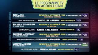 CaenPSG MalagaBarça DortmundStuttgart Le programme TV des matches du jour [upl. by Bathsheb]