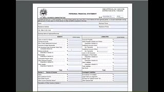 Personal Financial Statement  How to Fill Out SBA Form 413  Bonus Accounting [upl. by Hands335]