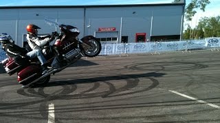 Janne Uskali show how to wheelie 420kg Honda Gold Wing [upl. by Thrift395]