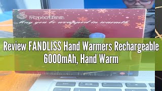 Review FANDLISS Hand Warmers Rechargeable 6000mAh Hand Warmers Reusable 2Pack Portable Pocket Han [upl. by Ayam]