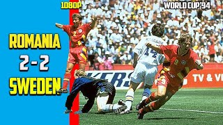 Sweden vs Romania 2  2 5  4 Quarter Final Exclusives Full Highlight World Cup 94 HD [upl. by Nilram993]