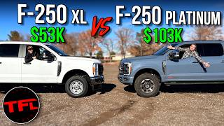 New Ford F250 Work Truck vs Premium Diesel F250 What Do You Get for an Extra 50K [upl. by Augie]