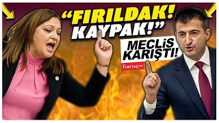 Burcu Köksal Mehmet Ali Çelebinin AKPyi eleştirdiği sözleri okudu meclis karıştı [upl. by Giarla]