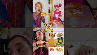 Pizza VS Burger ❤️ pizza burger comedy battle [upl. by Melliw]