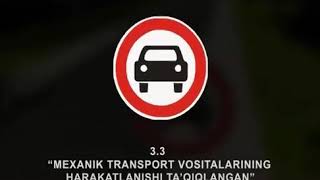 33 Mehanik transport vositalarining harakatlanishi taqiqlangan Yo‘l qoidasi Avtotest [upl. by Champ40]