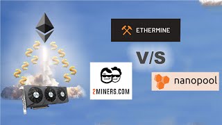 DragRace Ethermine VS 2Miners VS NanoPool  Ethereum [upl. by Ahsait]