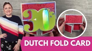 DUTCH FOLD CARD with Small Numbers  Sam Calcott uses Creative Card Products New Collection [upl. by Ailahtan441]