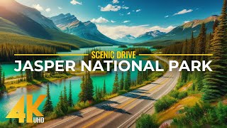 Exploring Incredible Landscapes of Jasper National Park Canada  4K Scenic Drive Video with Music [upl. by Erie]