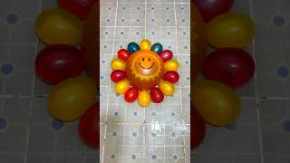 Creating Sunflower From Orange Smiling Balloon with Mini Colorful Balloons Pop Reverse Satisfying [upl. by Jarl]