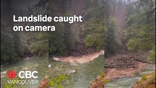 Striking visuals of the Nahatlatch landslide [upl. by Sidnee263]