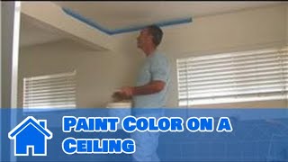 Painting for the House  How to Paint Color on a Ceiling [upl. by Treb]