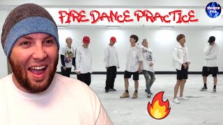 BTS quotFIRE DANCE PRACTICEquot  BRANDON FAUL REACTS [upl. by Atteuqnas248]