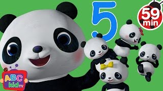 Five Little Pandas Jumping on the Bed  More Nursery Rhymes amp Kids Songs  CoComelon [upl. by Dowski]