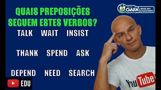 Como Usar Verbos e Preposições em Inglês  Eduardo Gafa inglesintermediario [upl. by Niatirb]