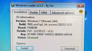 วิธี activate windows 7 windows loader [upl. by Yebloc]