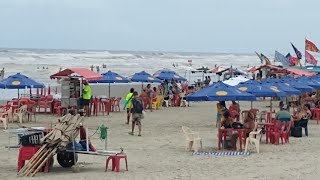 😱😱 MARÉALTA BORAAA COMIGO CAMINHAR ENTRE OS BANHISTAS NA PRAIA DO BOQUEIRÃO NORTE DOMINGÃO 🏝️ [upl. by Anoyi562]