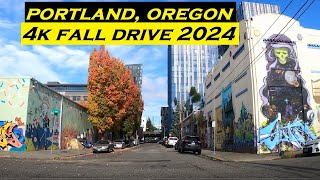 Portland Oregon  4k Fall Driving Tour  2024 [upl. by Minoru904]