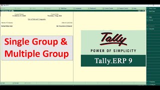 Single and Multiple Group Creation Alter and Delete in Tally ERP 9  Sohail Edu Hub [upl. by Ellennoj]