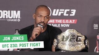 UFC 232 PostFight Press Conference Jon Jones [upl. by Geneva]