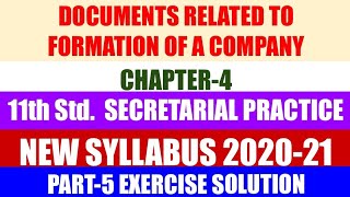 11th Std Secretarial Practice Chapter4 Exercise Solution Part5 of Q7 Sub 23 amp 4 [upl. by Jami738]