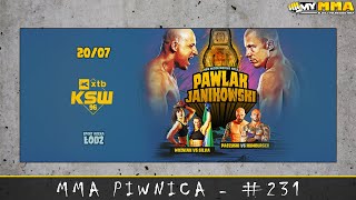 MMA Piwnica 231 feat Oskar Dela  Typowanie gali KSW 96 typy od 2030 wcześniej gadka o MMA [upl. by Brandais]