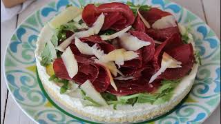 Antipasto per Ferragosto Cheesecake salata con bresaola e rucola [upl. by Julienne606]