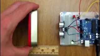 Simple Arduino and HCSR04 Example [upl. by Cirederf]