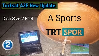 turksat 3A 42E New Latest Channel List on 2 Feet  Fox Network Free To air on turksat 42E [upl. by Aikemot]