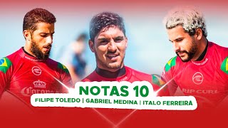 Gabriel Medina Italo Ferreira e Filipe Toledo Notas 10 mais Insanas [upl. by Inaflahk]