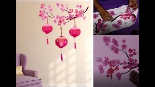 Low budget room decoration ideashow to apply wall stickerbest way to apply wall stickers [upl. by Oniluap]