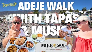 1 Euro pint Guitarist playing Ed Sheeran Tapas and a walk along Adeje in Tenerife 2024 [upl. by Tressa790]