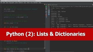 Python Beginner Tutorial List amp Dictionary [upl. by Gennifer]