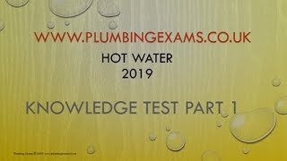 Hot Water Plumbing Exam [upl. by Merrily]