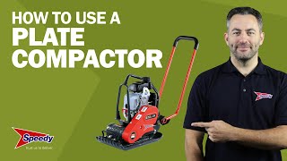 How to use a plate compactor  correctly and safely  Speedy Services [upl. by Eicyak]