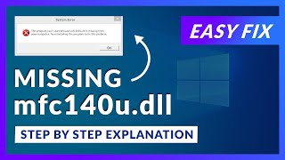 mfc140udll Missing Error  How to Fix  2 Fixes  2021 [upl. by Amble]