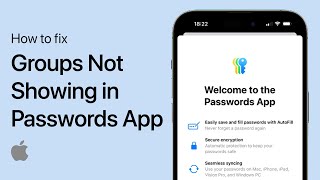 How To Fix Groups Not Showing in iOS 18 Passwords App [upl. by Olwena]