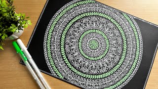 Mandala Art  Mandala for Beginners  Step by Step Tutorial [upl. by Kaleena]