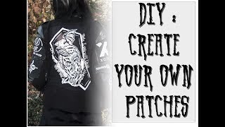 DIY Create your own patches I Pimp up your clothes with selfmade Patches I DIY Merchandise [upl. by Neiv267]