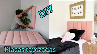 Como hacer CABECERA TAPIZADA  placas tapizadas DIY [upl. by Mcspadden]