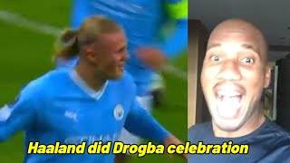 Haaland did Drogba goal celebration as he scores penalty against Young Boys [upl. by Meikah]