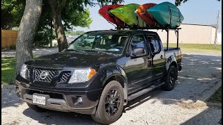 Kayak rack for Nissan Frontier How to make a kayak rack for 4 kayaks  part 2 [upl. by Silsbye]