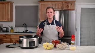 Fresh Dish Foodie Slow Cooker Meatball Ravioli Casserole [upl. by Illene]